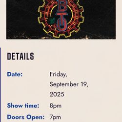 Bachman Turner Overdrive 2 VIP Tickets (BTO)