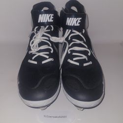 Nike Alpha Huarache Elite 3 Mid Metal Baseball Cleats Black CK0745-011 Size 14