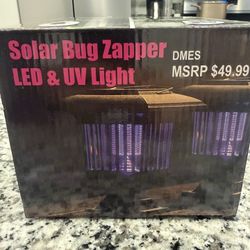 Retail $50 for $10 - outdoor Solar Big Zapper LED & UV light