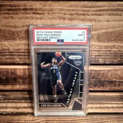 2019 Panini Prizm Instant Impact Zion Williamson PSA 9 Basketball Rookie Card