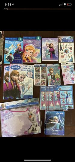 Disney Frozen books, activity books, magnets stickers n more. Great Christmas Gifts.