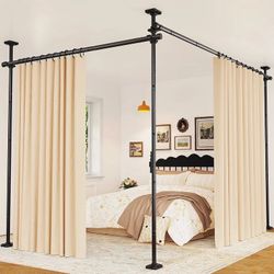 No Drill Room Divider Curtain Rods