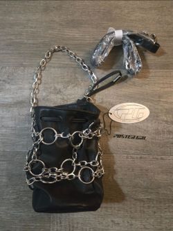 Poster Girl Dolls Kill Black Chain Cage Bucket Bag Crossbody NWT Punk Gothic Emo