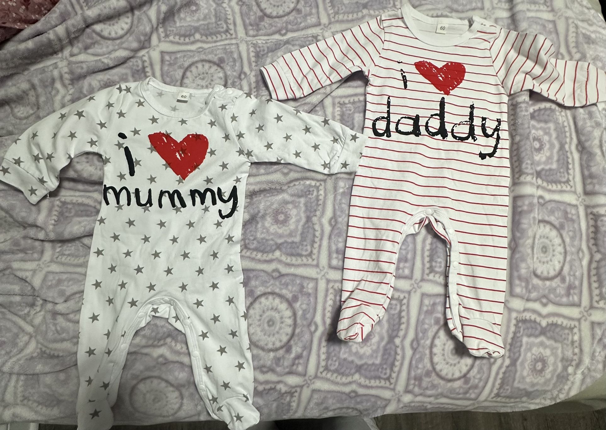 Baby Boy/Girl Bodysuit, Pajamas, Sleepers 60cm 0-3M