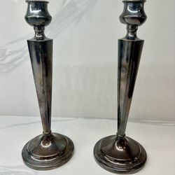 Beautiful Art Deco Sterling Silver Candlesticks Hallmarked RWM Co.