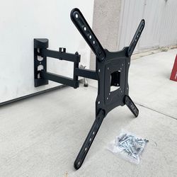 (NEW) $19 TV Wall Mount for 17-55 Inches, Full Motion Swivel Tilt VESA 400x400mm, Max Weight 66Lbs