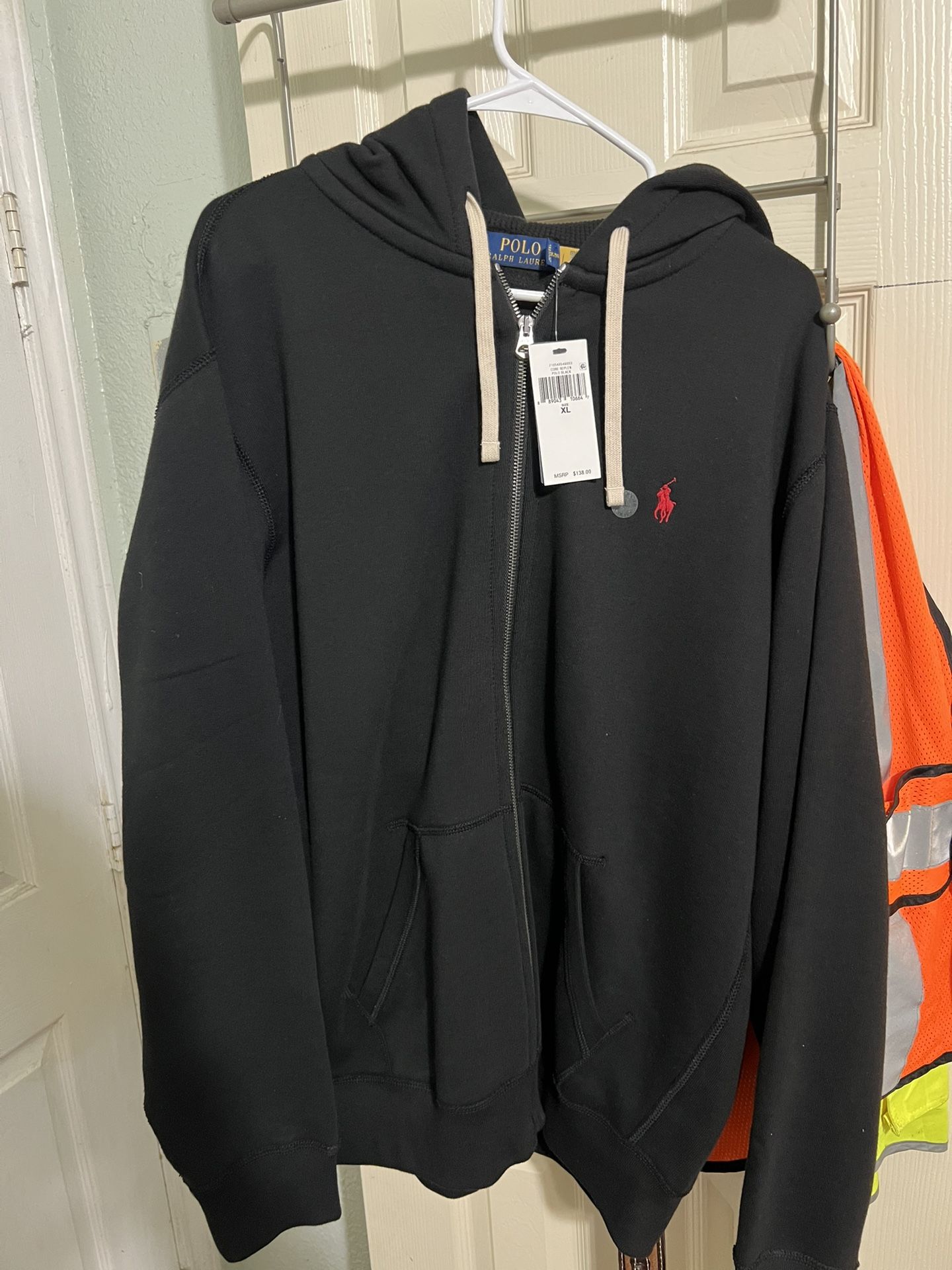 Polo Zip Up Hoodie Size XL