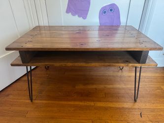 Vintage Handmade Wooden Coffee Table