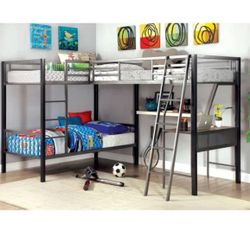 Triple Bank, bear with desk included and two ladders