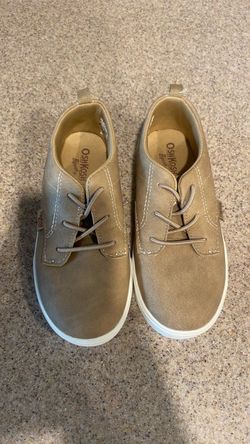 OshKosh Toddler Faux Suede Slip-On Sneakers – Tan | Size 11