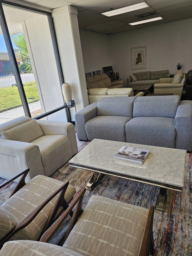 2-pc Fabric Loveseat-Nevio 