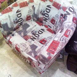London White And Red Designer Armchair