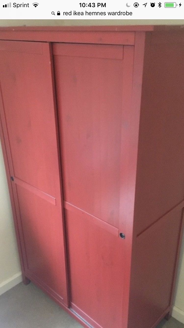 Ikea red hemnes wardrobe