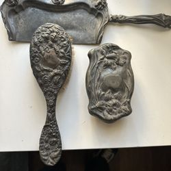 Very Old Antique Hair Brush Set
