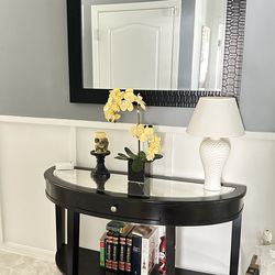 Entrance table and mirror