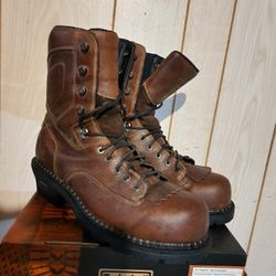 Size 11 M. Georgia Boot Company VIBRAM Logger Boots Steel Toe