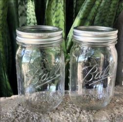 (2) MASON JARS, 16 OZ