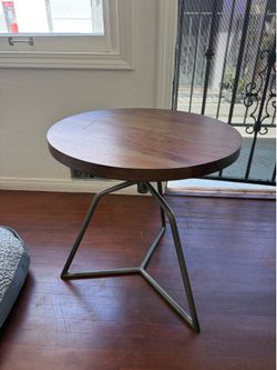 CB2 Round Solid Wood End Table | Modern Side Table
