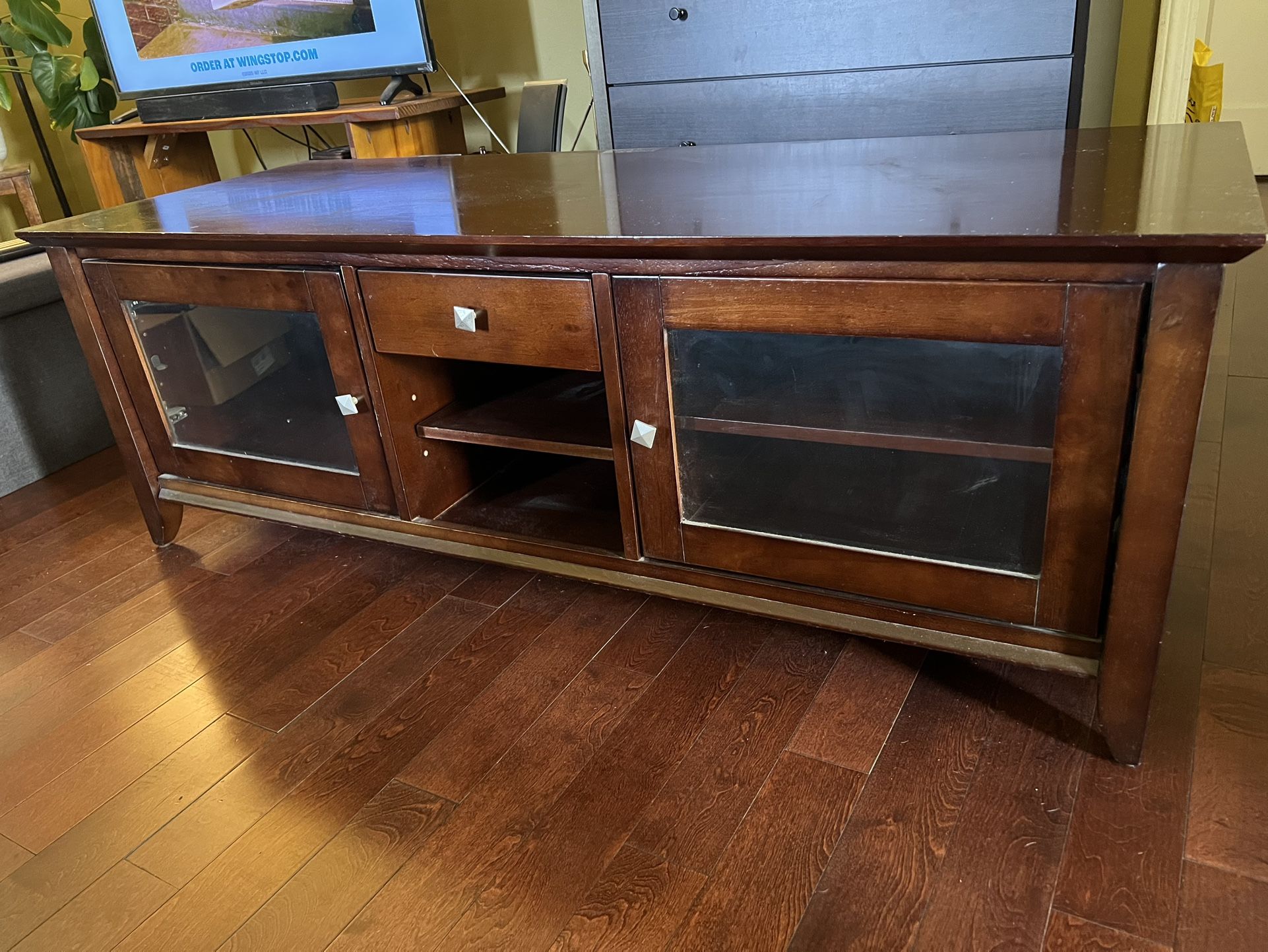 Wood Entertainment Console Table