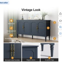 NEW In box , Console Table Blue