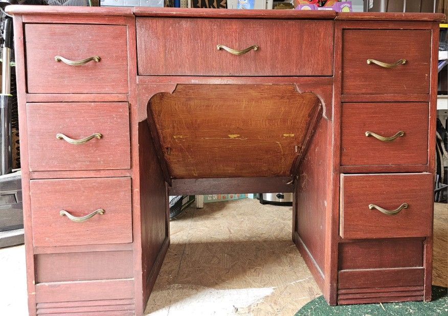 Vintage Typewriter Desk Solid Wood