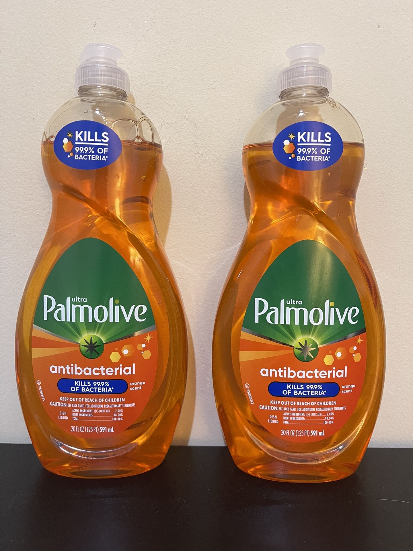 2pack Palmolive Ultra Concentrated Antibacterial Liquid Dish Soap, Orange Scent - 20 Fluid Ounce