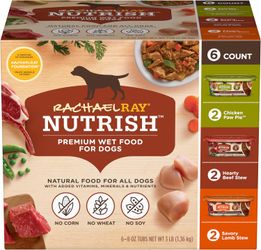 Nutrish Savory Favorites Wet Dog Food Variety Pack, 6 8 oz Tubs (Rachael Ray