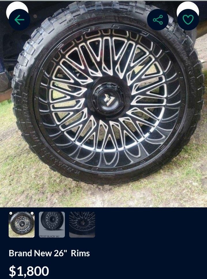 26×14 Fittipaldi Rims Only Like New Cond.