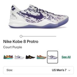 Size 7 Kobes (8.5 Womens)