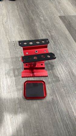 Red Aluminum RC Car Maintenance Stand