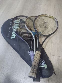 4 Wilson Tennis Rackets $10 each