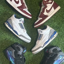 Jordan Retro Bundle AJ1 AJ3 AJ8 Size 11.5-12.5 No Boxes