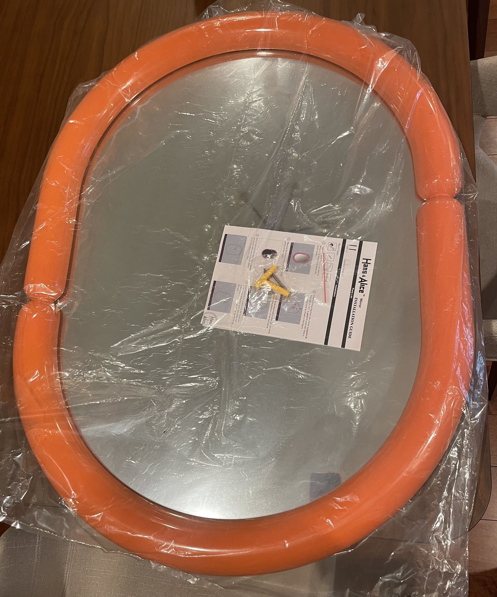 Lorinda Solid Wood Oval Wall Mirror