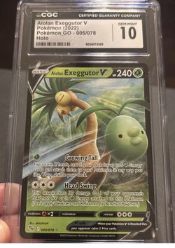 Alolan Exeggutor V 005/078 Pokémon GO Holo CGC 10.