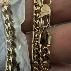 Curb Link Chain And Bracelet Combo 