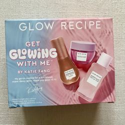 BRAND NEW Glow Recipe Get Glowing with Me by Katie Fang   Brand new in box   Comes with a watermelon glow toner (1.35fl oz), plum plump hyaluronic cre