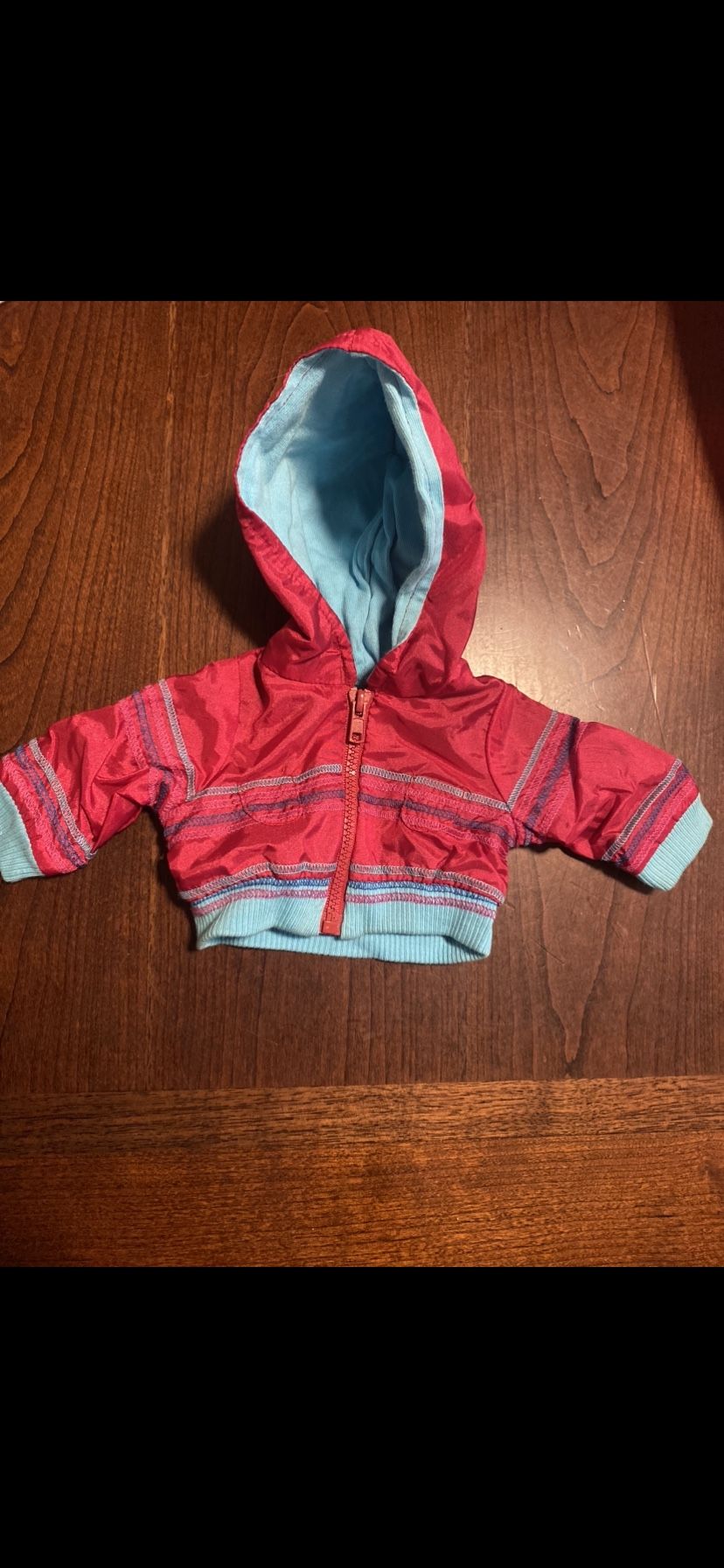 American Girl Doll 2004 Ready For Fun Colorful Zip-Up Red and Blue Hoodie