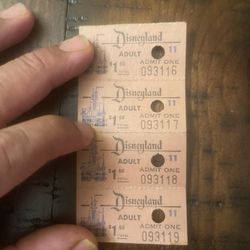 Disneyland Vintage Tickets 