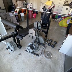 Weight Set With  Olympic Bar 