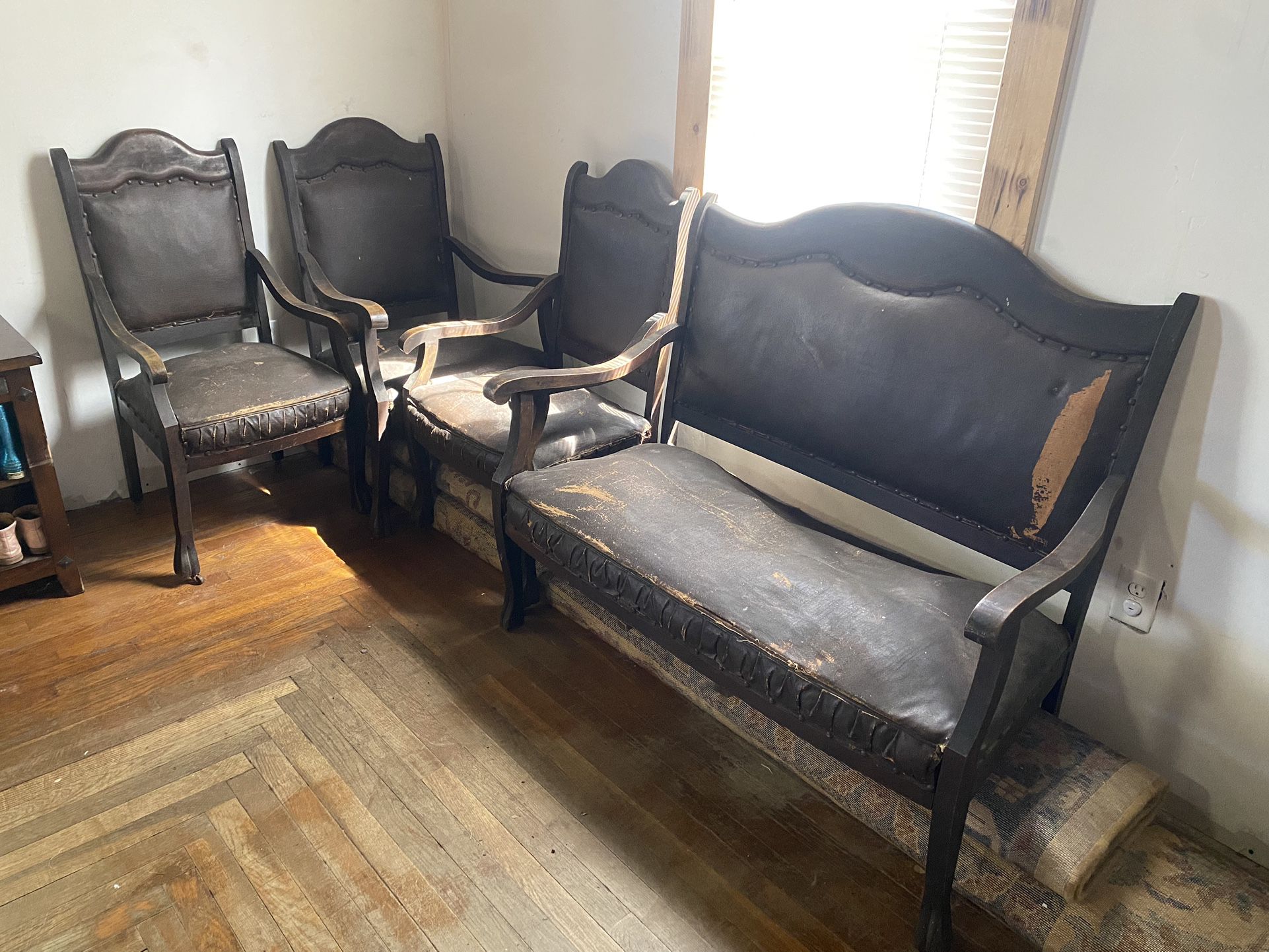 Antique Wooden Chair Set