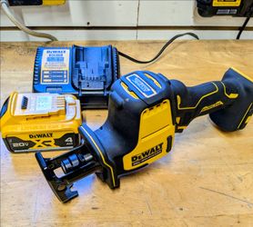 Brand new saw with used battery and charger