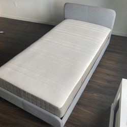IKEA Twin Bed (Slattum) + Mattress