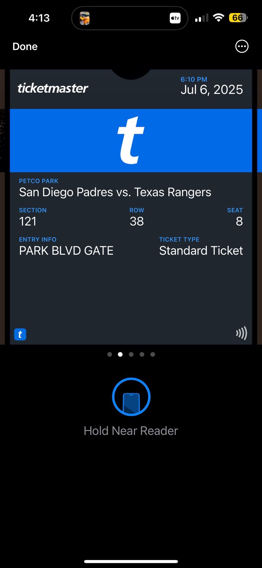 Padres Ticket