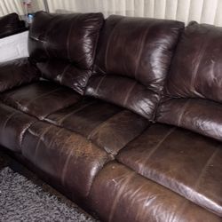 Brown Reclining Couch 