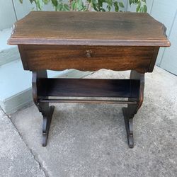 Antique Mahogany Magazine Rack