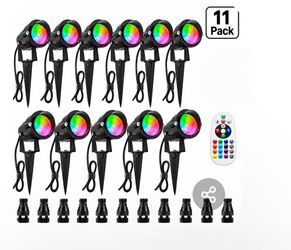 12W RGB Low Voltage Landscape Lights, LED Color Changing Landscape Lighting, IP66 Waterproof Outdoor Spotlight, 12V 24V Christmas Decorative Light for