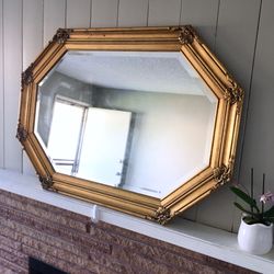 Large Ornate Gold Gilded Vintage Mirror