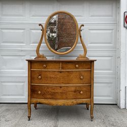 Beautiful 19th Century Antique Dresser with Mirror