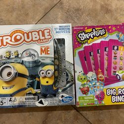 Trouble Minion Game And Shopkins Bingo Game