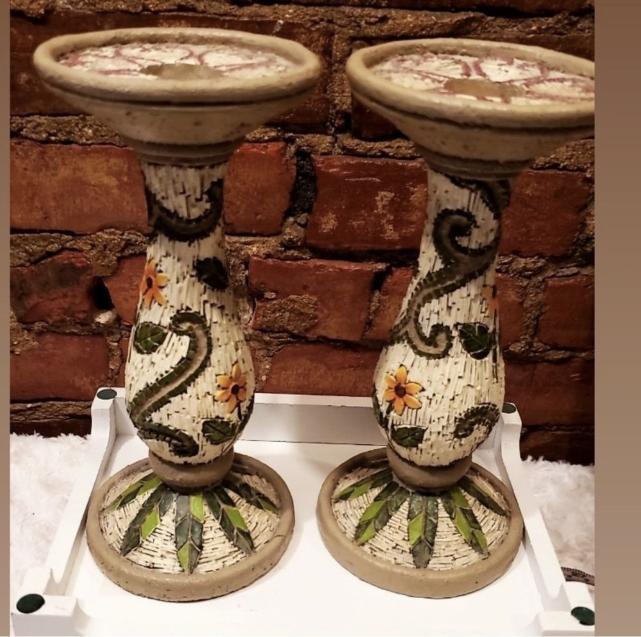 2 beautiful candle holders